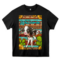 Black Welcome Cute Baby Calf Heavy Core Tee - LillyAllenDesigns