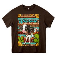 Chocolate Brown Welcome Cute Baby Calf Heavy Core Tee - LillyAllenDesigns