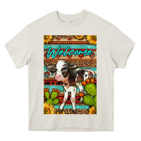Cream Welcome Cute Baby Calf Heavy Core Tee - LillyAllenDesigns