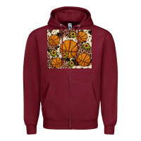 Burgundy basketball Zipper Hoodie - JahusDesignShop