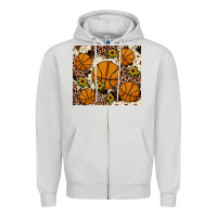 Dove Grey basketball Zipper Hoodie - JahusDesignShop