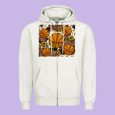 Basketball Zipper Hoodie Designed By Jahusdesignshop