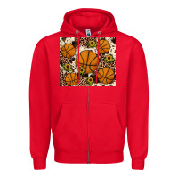 Red basketball Zipper Hoodie - JahusDesignShop