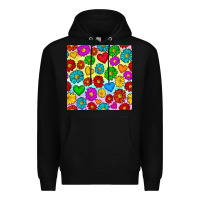 Black Pride lgbtq flowers and hearts seamless pattern Premium Hoodie - BundleAndBundleShop