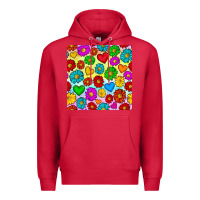 Cardinal Pride lgbtq flowers and hearts seamless pattern Premium Hoodie - BundleAndBundleShop