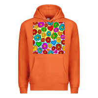 Carrot Pride lgbtq flowers and hearts seamless pattern Premium Hoodie - BundleAndBundleShop