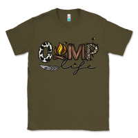 Army Green camp life Classic Tee - CowhideDigitalArt