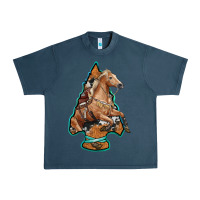 Midnight Navy arrowhead horse, Urban Heavy Tee - RanaPortraitStore