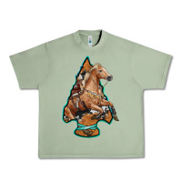 Oil Green arrowhead horse, Urban Heavy Tee - RanaPortraitStore