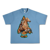 Pebble Blue arrowhead horse, Urban Heavy Tee - RanaPortraitStore
