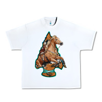 White arrowhead horse, Urban Heavy Tee - RanaPortraitStore