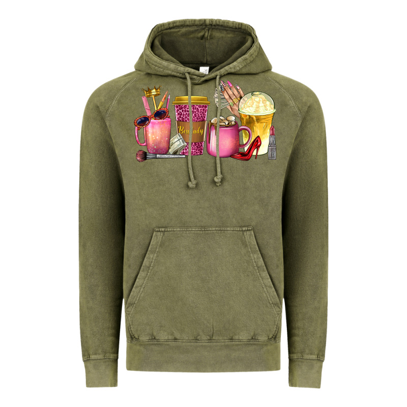 Boss Lady Coffee Cups With Money Vintage Hoodie by texasbilliewilder | Teevron