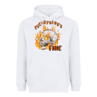 White everything's fine Heavyweight Hoodie - MaliasSmallBusiness