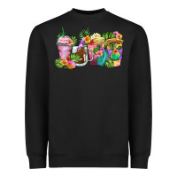 Black tropical coffee cups Heavyweight Sweatshirt - Zillion Design Studio