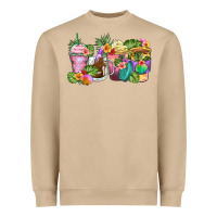 Tropical Coffee Cups Heavyweight Sweatshirt | Teevron