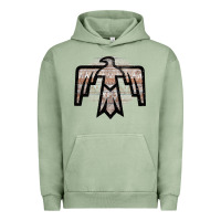 Pigment Oil Green Western Light Aztec Thunderbird Urban Hoodie - Bettercallsaul