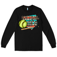 Black softball life Long Sleeve Tee - CowhideDigitalArt