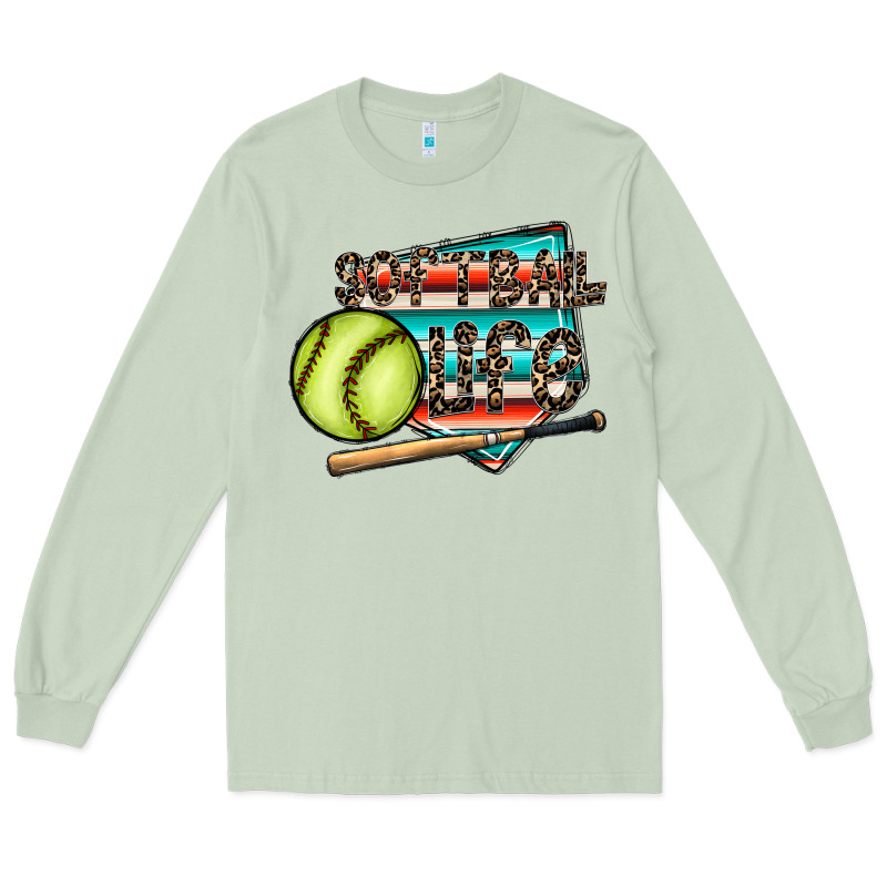 Softball Life Long Sleeve Tee by CowhideDigitalArt | Teevron