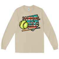 Mushroom softball life Long Sleeve Tee - CowhideDigitalArt