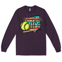 Plum softball life Long Sleeve Tee - CowhideDigitalArt