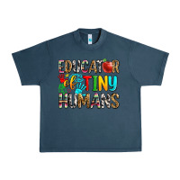 Midnight Navy educator of tiny humans Urban Heavy Tee - Zillion Design Studio