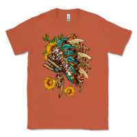 Copper indian headdress with pattern and sunflowers Classic Tee - HRA Design Shop
