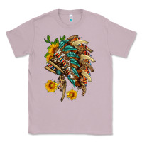 Lilac indian headdress with pattern and sunflowers Classic Tee - HRA Design Shop