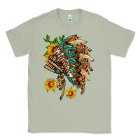 Matcha indian headdress with pattern and sunflowers Classic Tee - HRA Design Shop