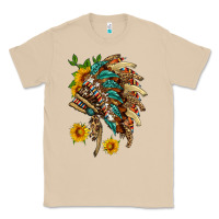 Mushroom indian headdress with pattern and sunflowers Classic Tee - HRA Design Shop