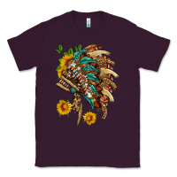 Plum indian headdress with pattern and sunflowers Classic Tee - HRA Design Shop