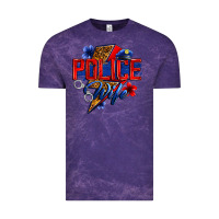 Cloud Purple police wife with lightning bolt Vintage Tee - Zillion Design Studio