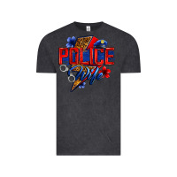 Vintage Black police wife with lightning bolt Vintage Tee - Zillion Design Studio