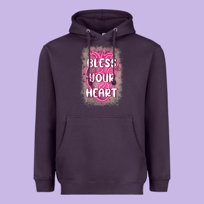 Bless Your Heart Heavyweight Hoodie Designed By Maliassmallbusiness