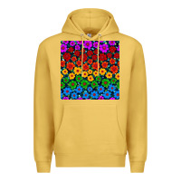 Antique Gold Pride lgbtq flowers seamless pattern Premium Hoodie - BundleAndBundleShop