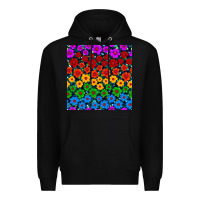 Black Pride lgbtq flowers seamless pattern Premium Hoodie - BundleAndBundleShop