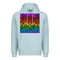 Blue Mist Pride lgbtq flowers seamless pattern Premium Hoodie - BundleAndBundleShop