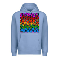 Colony Blue Pride lgbtq flowers seamless pattern Premium Hoodie - BundleAndBundleShop