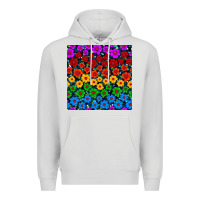 Dove Grey Pride lgbtq flowers seamless pattern Premium Hoodie - BundleAndBundleShop