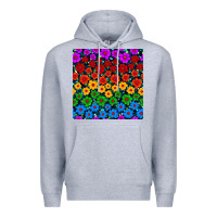 Heather Grey Pride lgbtq flowers seamless pattern Premium Hoodie - BundleAndBundleShop