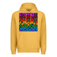 Mustard Pride lgbtq flowers seamless pattern Premium Hoodie - BundleAndBundleShop
