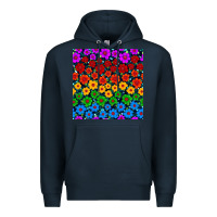 Navy Pride lgbtq flowers seamless pattern Premium Hoodie - BundleAndBundleShop