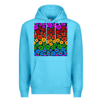 Ocean Blue Pride lgbtq flowers seamless pattern Premium Hoodie - BundleAndBundleShop
