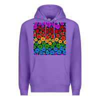 Purple Pride lgbtq flowers seamless pattern Premium Hoodie - BundleAndBundleShop