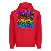 Red Pride lgbtq flowers seamless pattern Premium Hoodie - BundleAndBundleShop
