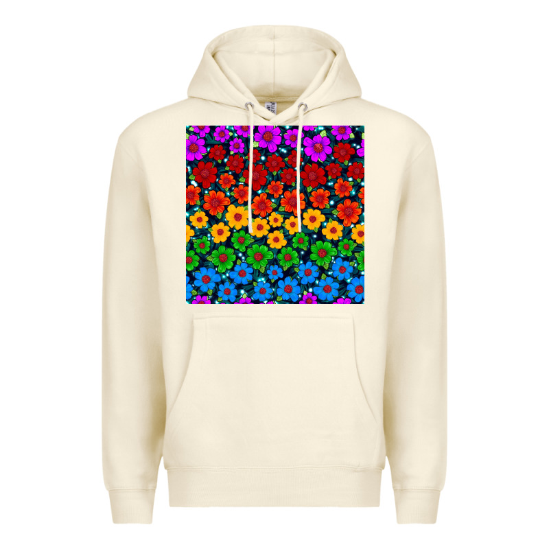 Pride Lgbtq Flowers Seamless Pattern Premium Hoodie by BundleAndBundleShop | Teevron