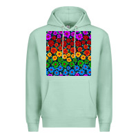 Seafoam Pride lgbtq flowers seamless pattern Premium Hoodie - BundleAndBundleShop