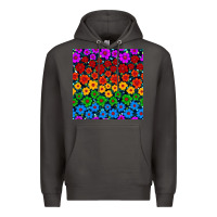Smoke Pride lgbtq flowers seamless pattern Premium Hoodie - BundleAndBundleShop