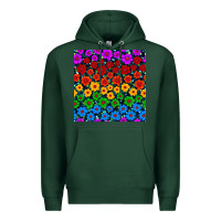 Sports Green Pride lgbtq flowers seamless pattern Premium Hoodie - BundleAndBundleShop