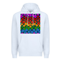 White Pride lgbtq flowers seamless pattern Premium Hoodie - BundleAndBundleShop