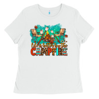 White life is better by the campfire Ladies Tee - AdoDesignShop